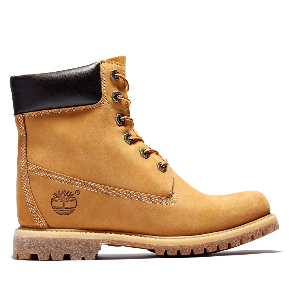 Botas Feminino - Timberland 6-Inch Premium Impermeavel Internal Wedge - GELFP5647 - Marrom